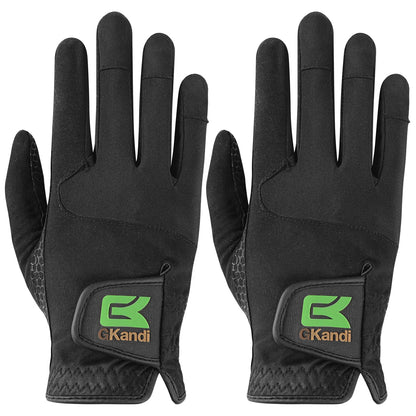 Golf Gloves Men All Weather Anti-Slip Value 2 Pack, Men's Golf Gloves Rain Grip Flexible Durable Left Hand Right