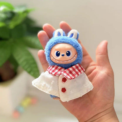 Shawl for Mini Labubu 4.0 the Monster Pin for Love Series Clothes Animal Drool Bib Headband Labubu Cartoon Outfit
