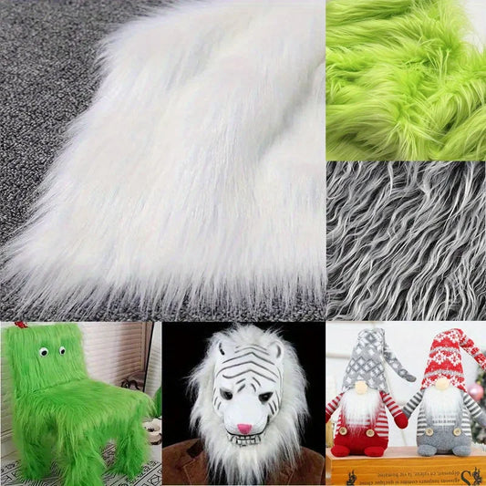 10*10in Artificial Fur Square Fabric Sewing Fabric Beard Hair Toy Doll Handmade DIY Decoration Christmas Halloween Thanksgiving