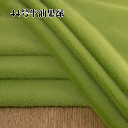 5mm Stretch European Mink Faux Fur Fabric High-Low Pattern for Clothing Scarves Hats Photo Props DIY Craft Decoration