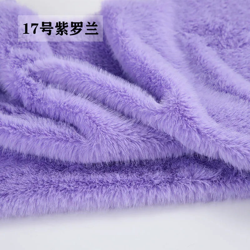 40Colours 2cm Imitation Mink Plush Fur Fabric Doll Manual DIY Counter Scarf Cuddle Doll Faux Fur Fabric 50*50