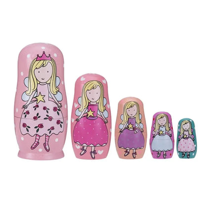 Home Bedroom Nesting Doll Hand Paint Toys Wooden Russian Nesting Doll Matryoshka Dolls Toys Russian Nesting Stacking Dolls