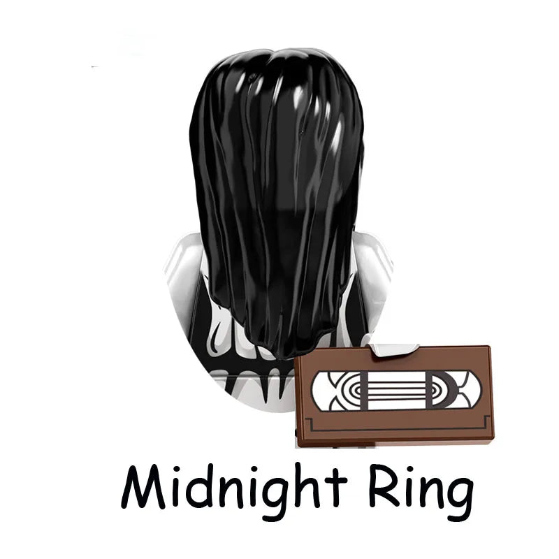 Halloween Horror Movie Terrible Leatherface Slender Man Midnight Ring Model Blocks Construction Building Brick Toys for Children