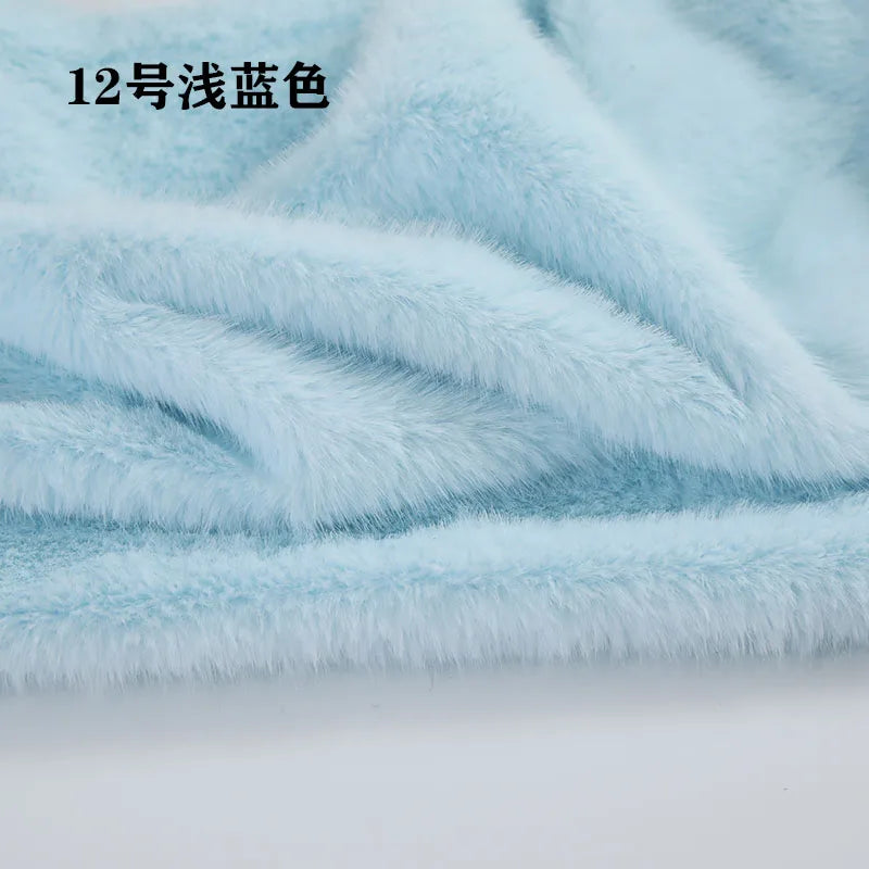 40Colours 2cm Imitation Mink Plush Fur Fabric Doll Manual DIY Counter Scarf Cuddle Doll Faux Fur Fabric 50*50