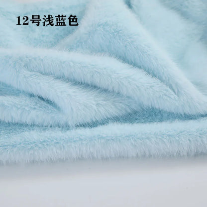 40Colours 2cm Imitation Mink Plush Fur Fabric Doll Manual DIY Counter Scarf Cuddle Doll Faux Fur Fabric 50*50