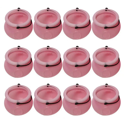 12Pcs Halloween Candy Buckets Black Plastic Witch Cauldron Kettle Halloween Pot Goody Holder for Party Favors