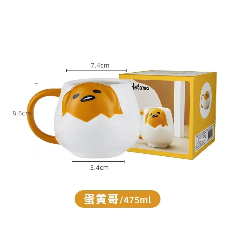 MINISO Sanrio Kuromi Creative Fun Embossed Mug Blanket Bear Yukui Dog Cute Soft Cute Shaped Ceramic Mugs