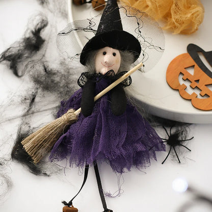 Scary Witch Doll Indoor Decor Halloween Props Home Decoration Halloween Witch Props Halloween Tree Hanging Ornaments Halloween T