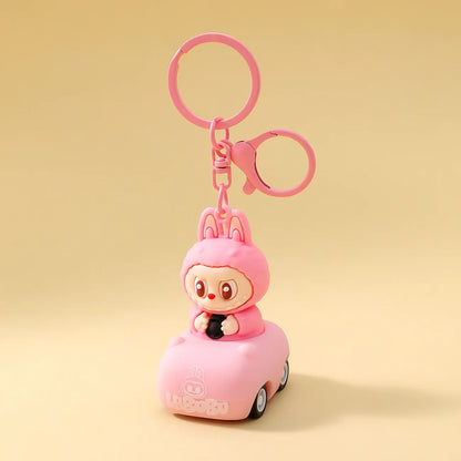 New Christmas Labubu Kawaii Particles Keychain Bag Cell Phone Charm Key Chain Christmas Gift