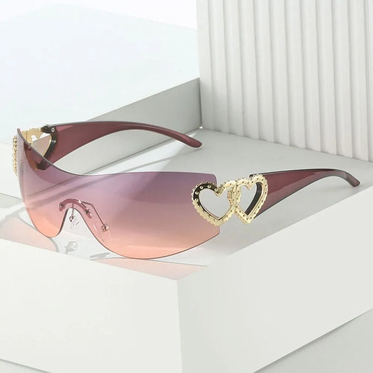 Fashion Designer Sunglasses Women 2023 Luxury Trending Y2k Sunglasses Woman Shade Pink Glasses Goggle 2000'S Lentes De Sol Mujer