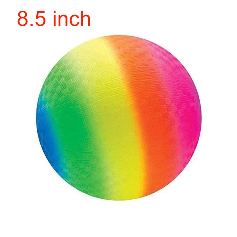 8.5 Inch Rainbow Playground Balls for Kids Kindergarten School Backyard Park Beach Fun Stuff Outdoor Toys Spielzeuge Kinder