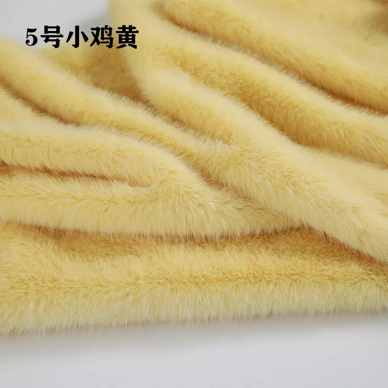 40Colours 2cm Imitation Mink Plush Fur Fabric Doll Manual DIY Counter Scarf Cuddle Doll Faux Fur Fabric 50*50