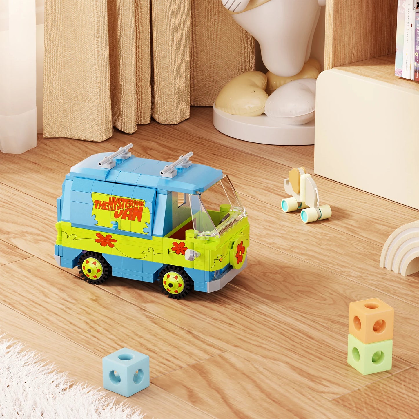 320PCS Mysteryed Machine Car Model Kit Building Blocks Movie Scooed Doo Panel Van Cartoon Vehicle  Bricks Toys for Kids Gifts