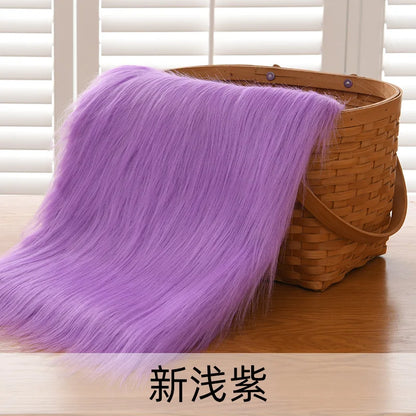 Dolls Long Plush Fabric Per Meter for Upholstery Coats Chair Cover Sewing Plain Fashion Fur Textile Needlework Thick Comfortable
