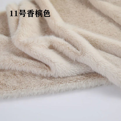 40Colours 2cm Imitation Mink Plush Fur Fabric Doll Manual DIY Counter Scarf Cuddle Doll Faux Fur Fabric 50*50