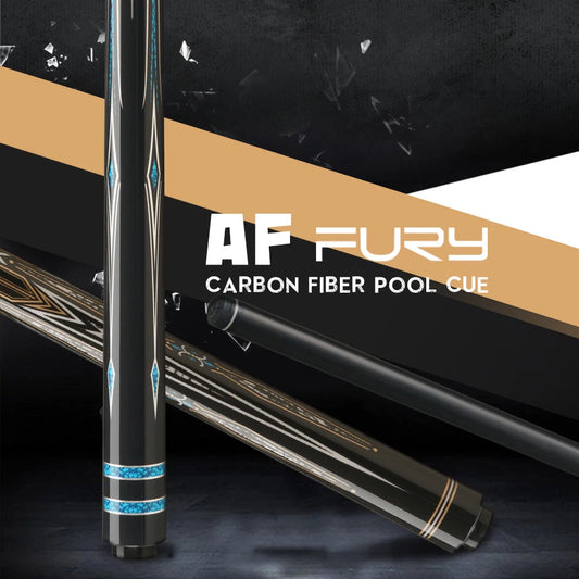 FURY AF Series Billiard Pool Cue Carbon Fiber Pool Cue 3/8*10 Pin Joint 12.5mm Tip Black Technology Carbon Pool Billiards