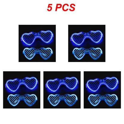 Sense of Future Science Technology LED Luminous Glasses Ins Popular Punk Goggles Party Christmas Colorful Light Shades Decor