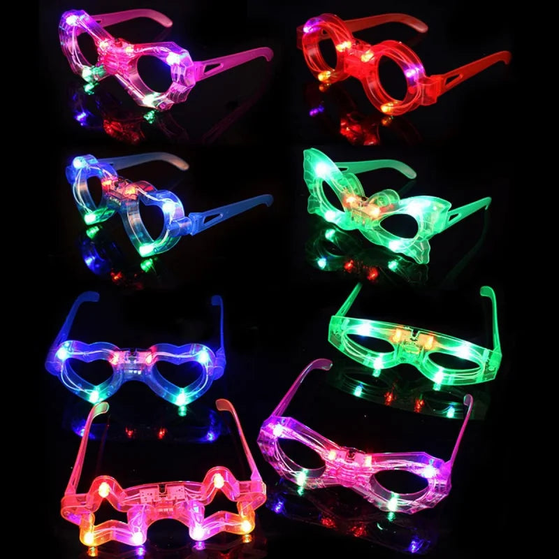 Home Suitable for Home Rave,Halloween,New Year,Birthday Gifts Light Up Glasses Christmas Gifts Costume Christmas Party Gifts
