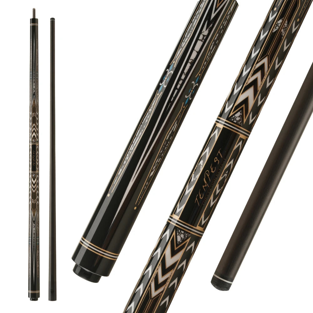 FURY AF Series Billiard Pool Cue Carbon Fiber Pool Cue 3/8*10 Pin Joint 12.5mm Tip Black Technology Carbon Pool Billiards