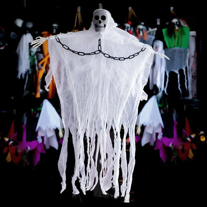 1-3pcs Halloween Hanging Ghost Decorations Skull Scary Gauze Fabric for Haunted House Porch Scary Props Terror Hanging Ornaments