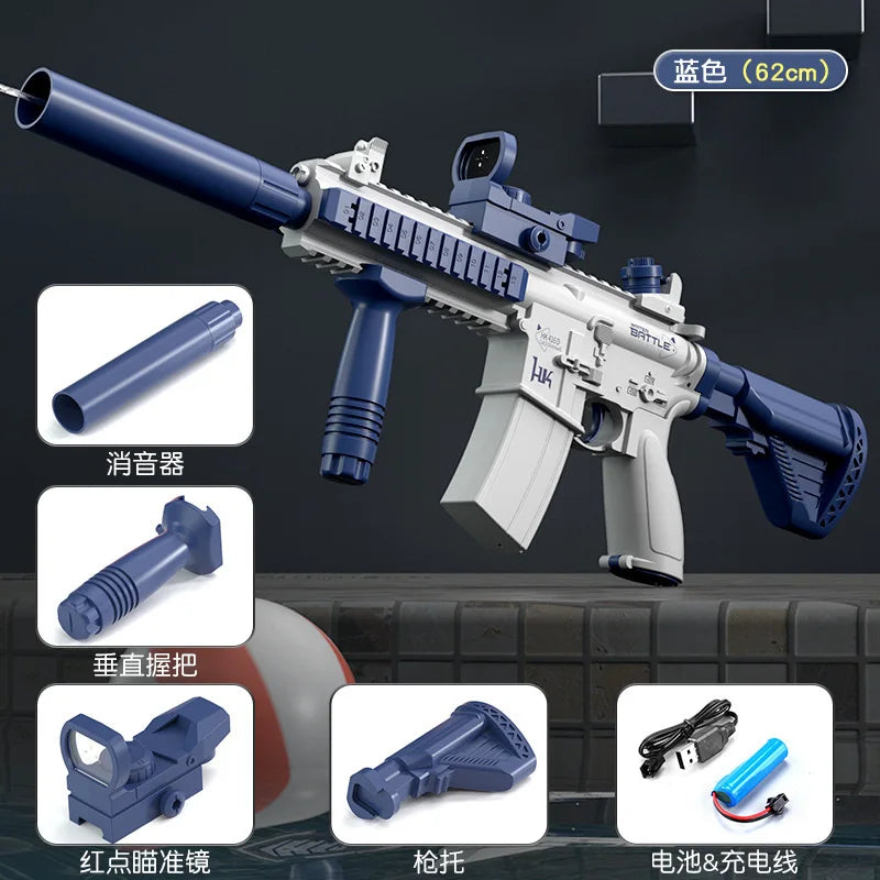 New 2024 Experience Fully Automatic Summer Water Gun Electric Glock Pistol Shooting Water Fun Toys for ChildrenBoysGirls Adults