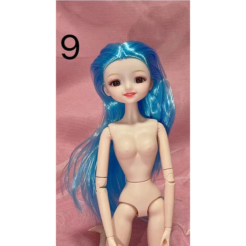 30cm Fashion Girls Princess Doll Barbi Doll 28 Joints Moveable Doll Model Smiley Doll Toy for Girls Gift