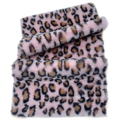 Leopard Print Plush Fabric 25x45cm/160x50cm/160x100cm Faux Fur Fabric 1cm Minky Fabric DIY Handmade/Decoration Sewing Fabric