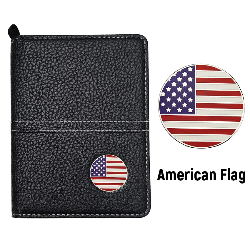 1 Set Golf Scorecard Holder Golf Score Card Wallet With Card Slot and Pencil Loop and Golf Marker Golf Accessories for Golfers