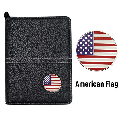 1 Set Golf Scorecard Holder Golf Score Card Wallet With Card Slot and Pencil Loop and Golf Marker Golf Accessories for Golfers