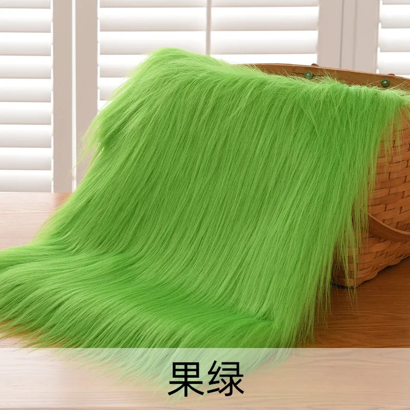 Dolls Long Plush Fabric Per Meter for Upholstery Coats Chair Cover Sewing Plain Fashion Fur Textile Needlework Thick Comfortable