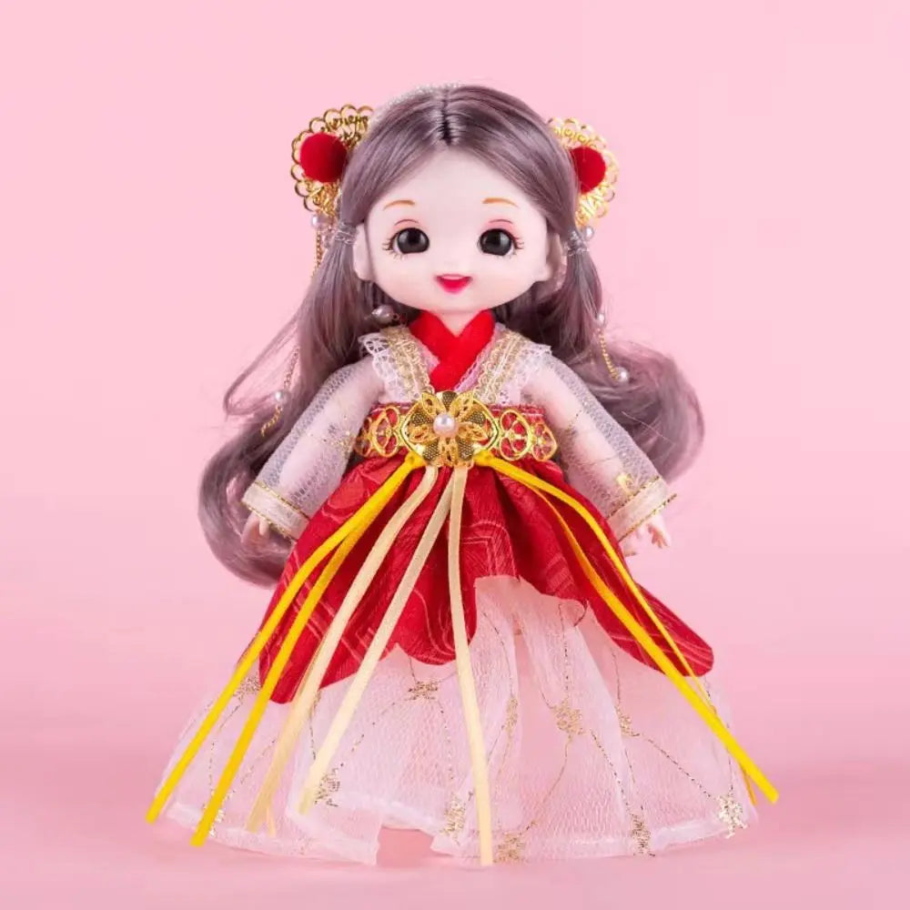 Multiple Colors Ancient Dress Bjd Doll Hanfu Princess Little Princess 17cm Ancient Girl Doll Plastic Chinese Costume