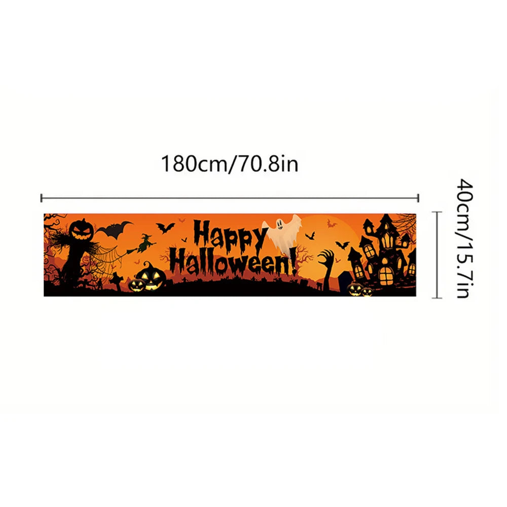 Happy Halloween Banners for Outside Decor Bloody Handprint Yard Sign Halloween Decorations Outdoor Banner Happy Halloween Banner
