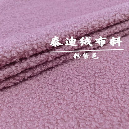 Stretch Fabric Fur Plain by the Meter for Children's Clothes Dolls Sewing Winter Coats White Teddy Hair Plush Cloth Smooth Drape