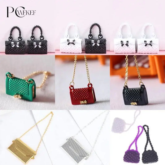 1PCS New Fashion Mini Handbag Shoulder Bag for Doll Decor Accessories Kids Toys