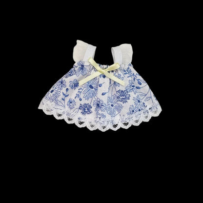 For Labubu 4.0 the Monsters Pin for Love Series Doll Clothes Mini Floral Skirt Dress for Mini Labubu Doll Clothes Accessories