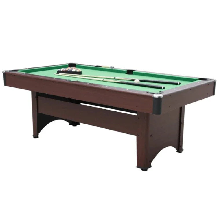High Quality Pool Table Custom Size Green Cloth Snooker Cushion Made Rubber Slate Includes Cue Plastic