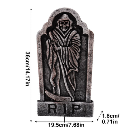 Halloween Foam Tombstone Decoration Haunted House RIP Stone Grisly Props Party Decor Skeleton Tombstone Yard Halloween Decor