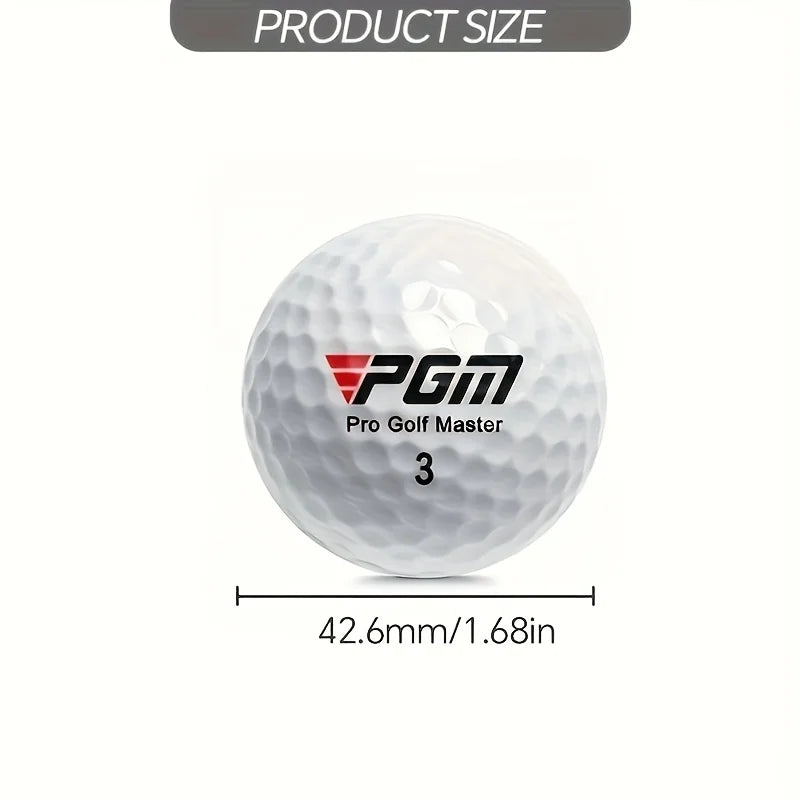 30pcs/50pcs PGM Golf Q002 Triple Layer Ball Regular Competition Ball Practice Ball High Elasticity Rubber Center Brand New Ball