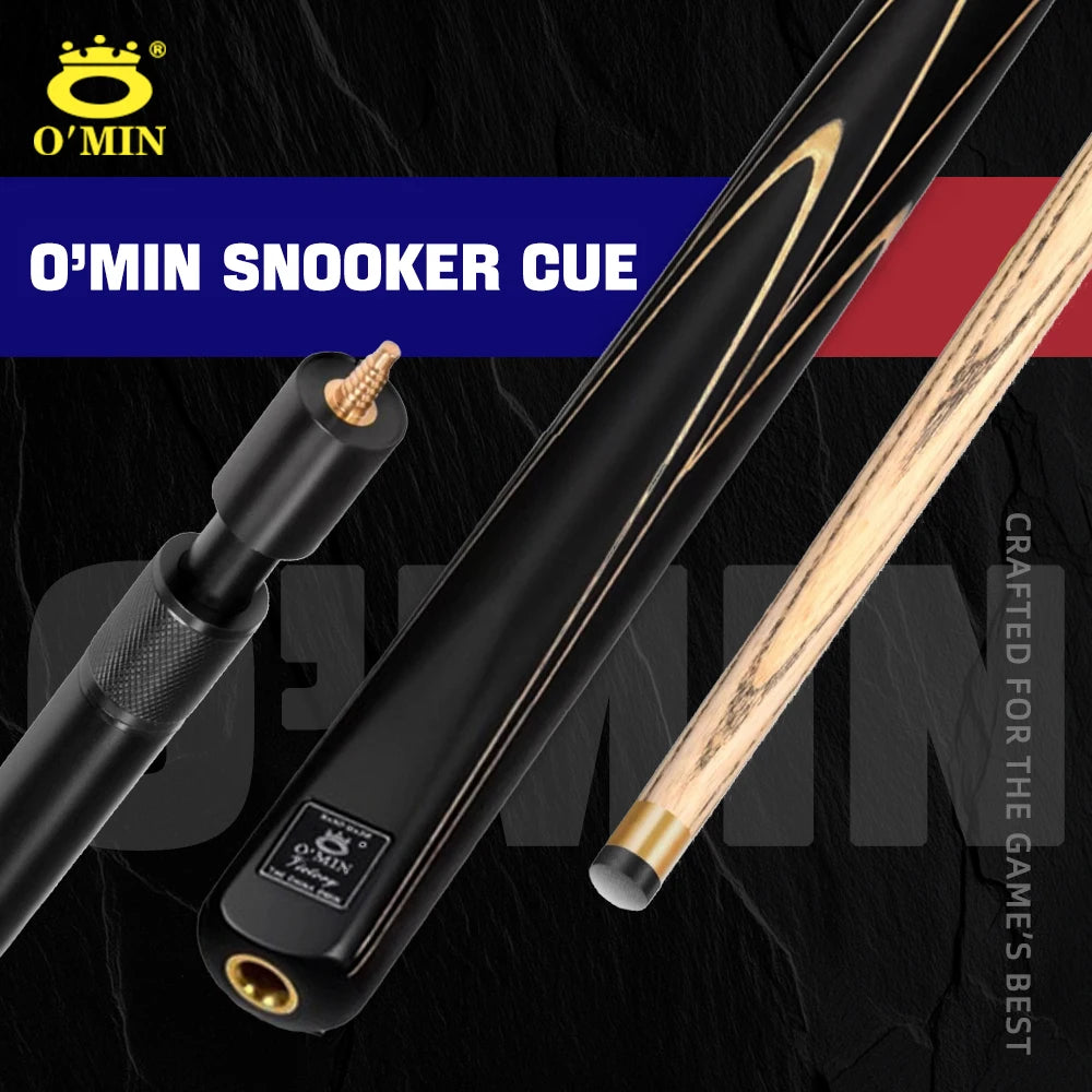 O'Min Victory Billiard Snooker Cue One Piece 9.8mm Tip High Quality Ashwood Shaft Professional Billard With Case and Extension