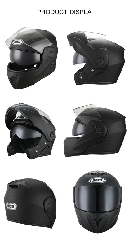 2 Gifts Unisex Racing Motorcycle Helmets Modular Dual Lens Motocross Helmet Full Face Safe Helmet Flip Up Cascos Para Moto Kask