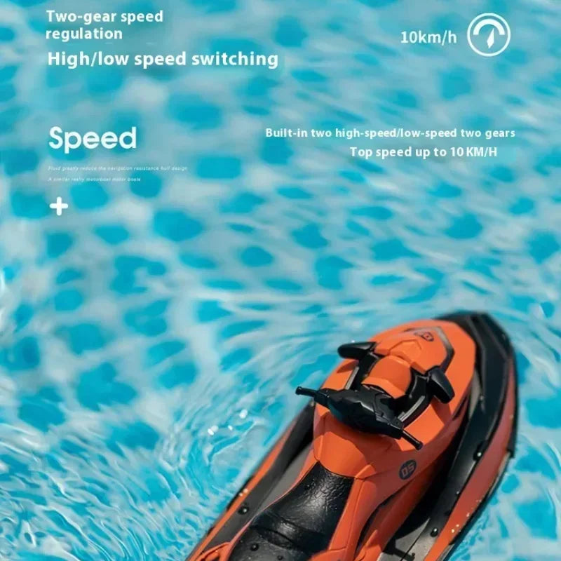 New 2.4g Mini Rc Jet Ski High-Speed Rc Doll Double Motor Boat and Electric Motorboat for Kids Summer Water Play Ideal as a Gift