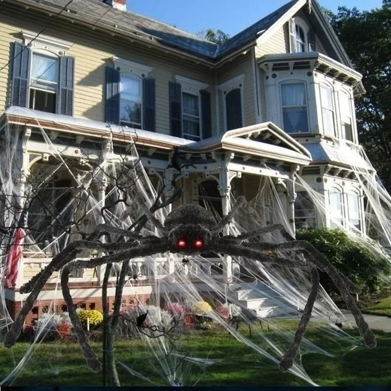 Halloween Big Plush Spider Halloween Decoration Party Props Outdoor Big Spider Decoration Chamber Trick a Prank  Big Spider