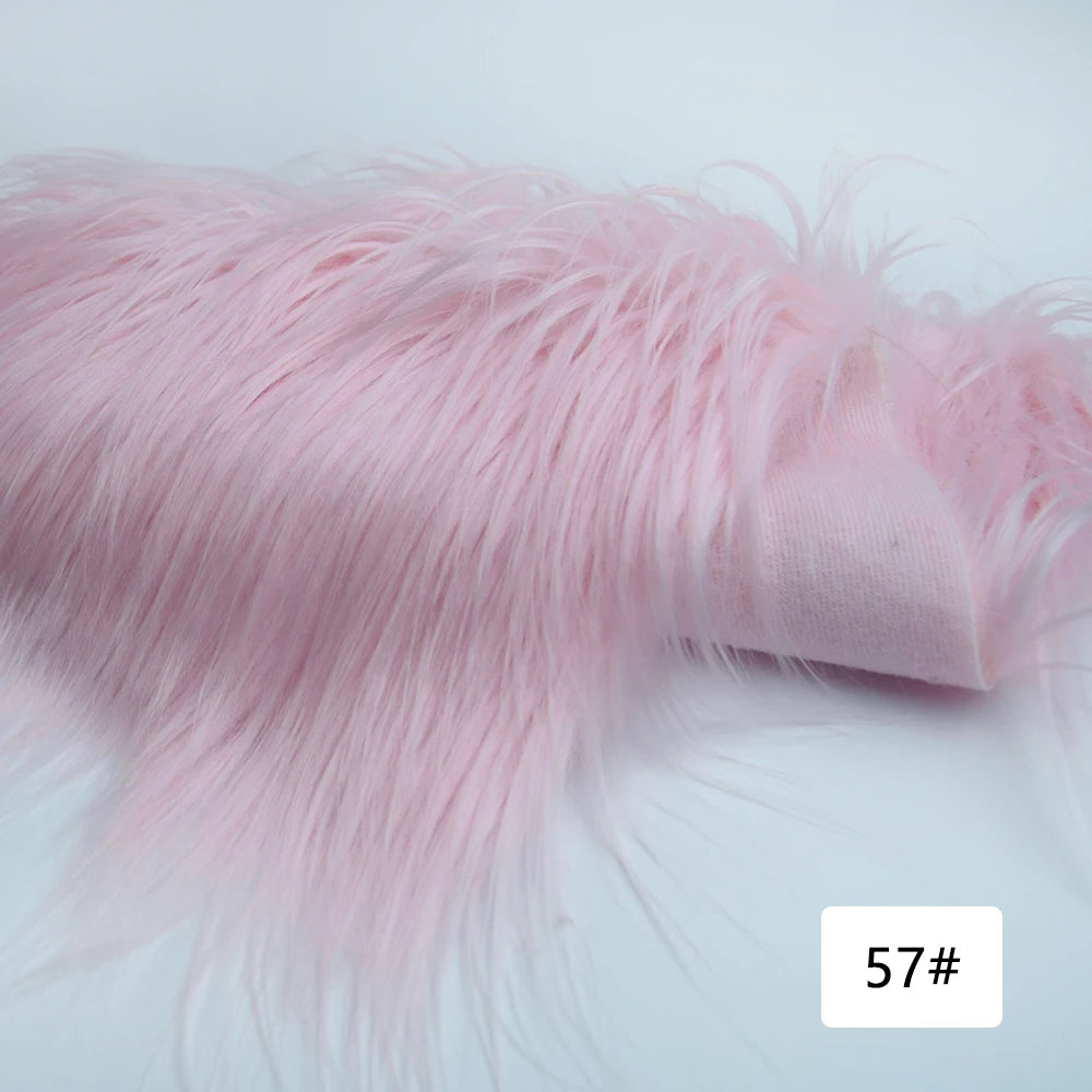 25x45cm 8cm Pile  Faux Fur Fabric for Sewing Make Cotton Doll Hair Diy Handmade Home Decoration Cosplay Fabric for Needlework