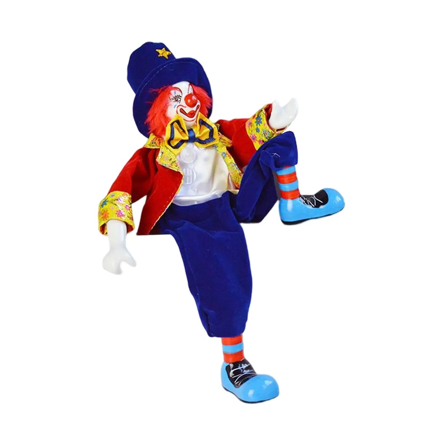 Retro Clown Stuffed Doll Decoration Party Favor for Living Room Shop Window