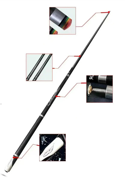 PREOAIDR 58" Universal Black Technological Billiard Pool Cue Stick 10.8/11.8/13mm + Case Holder Set