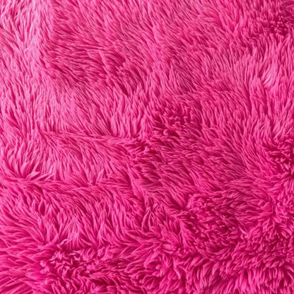 Soft Fluffy Faux Plush Fabric by the Meter for Cats Upholstery Carpets Dolls Diy Toy Sewing PV Fluff Cloth Thickened Beige Pink