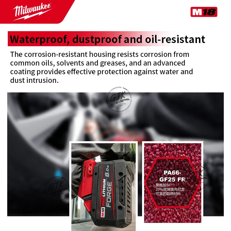 Milwaukee 48-11-1861 48-11-1881 48-11-1813 M18 FB6 M18 FB8 18V Lithium-Ion REDLITHIUM FORGE HD 6.0Ah 8.0Ah 12.0Ah Battery Pack