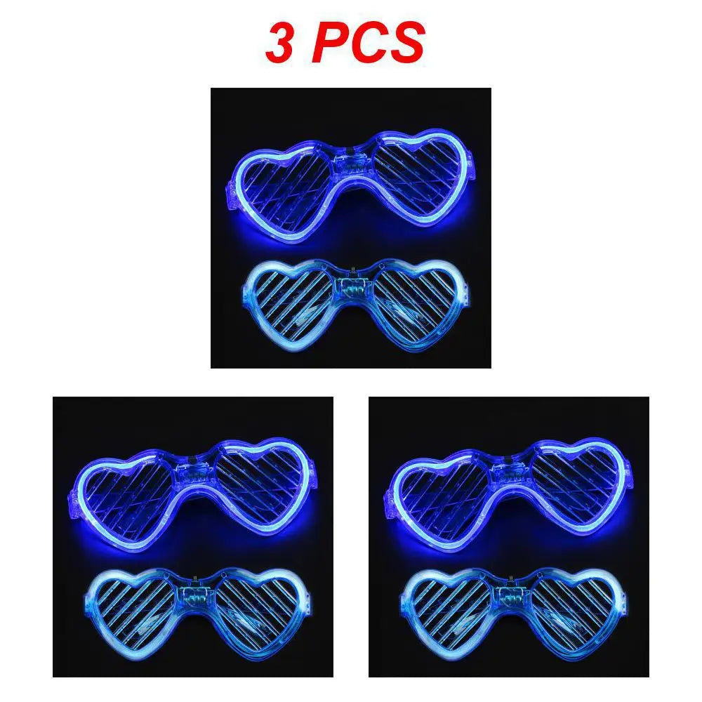 Sense of Future Science Technology LED Luminous Glasses Ins Popular Punk Goggles Party Christmas Colorful Light Shades Decor