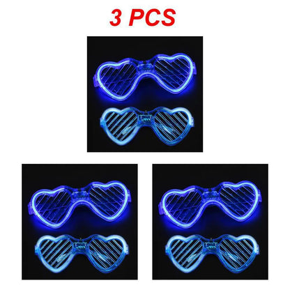 Sense of Future Science Technology LED Luminous Glasses Ins Popular Punk Goggles Party Christmas Colorful Light Shades Decor