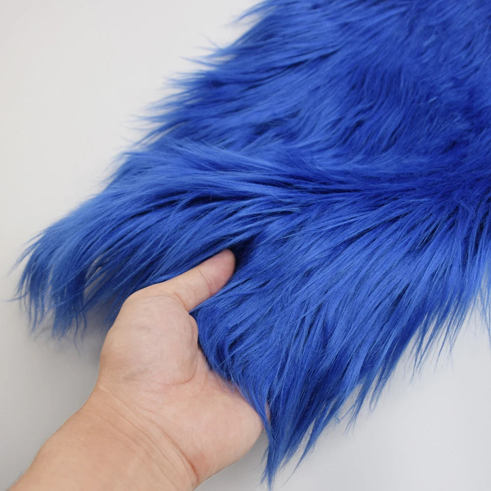 25x45cm 8cm Pile  Faux Fur Fabric for Sewing Make Cotton Doll Hair Diy Handmade Home Decoration Cosplay Fabric for Needlework